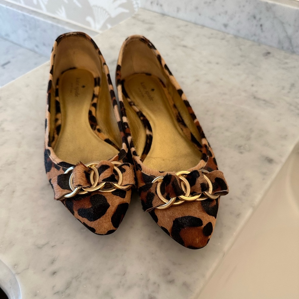 Kate Spade animal print flats